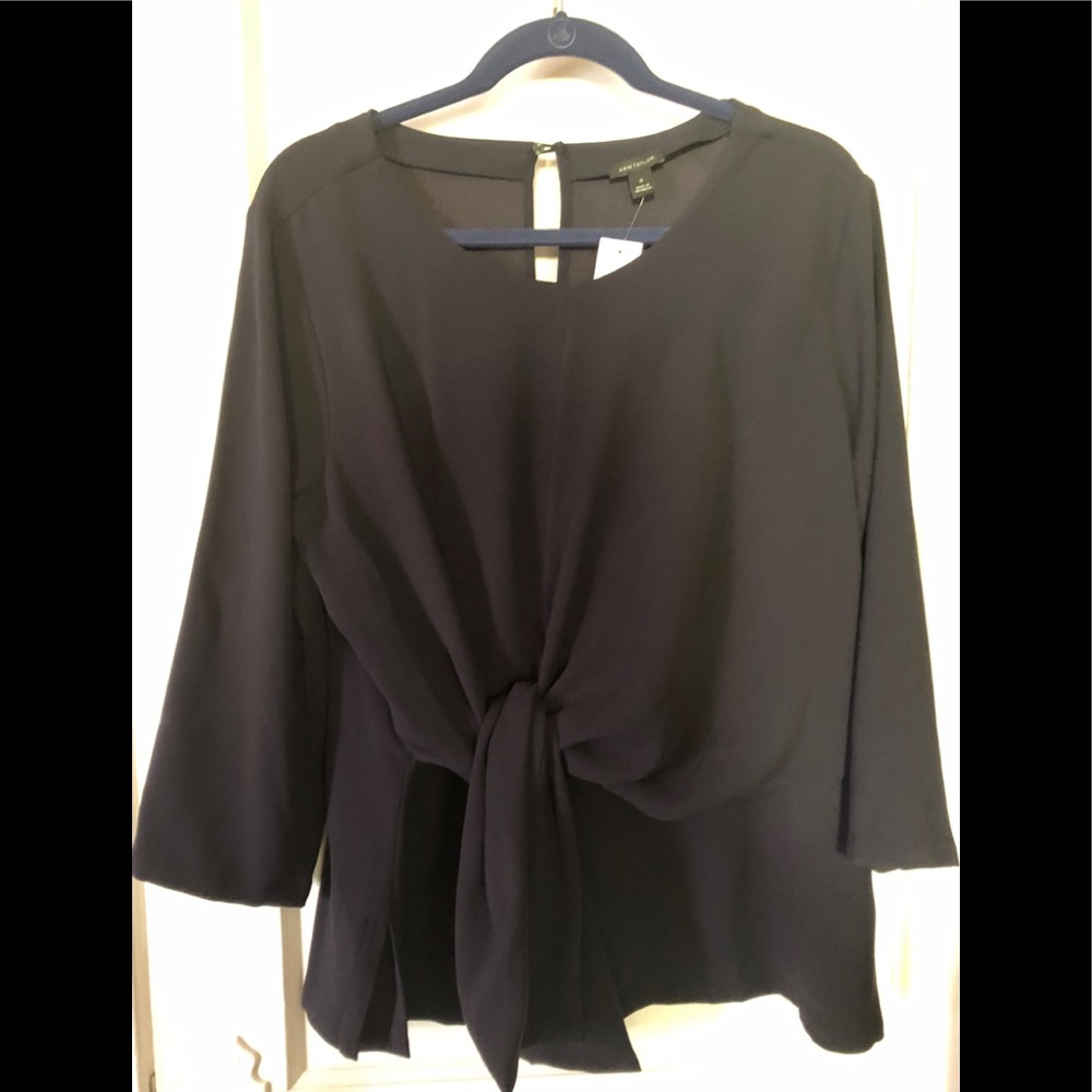 NWT ANN TAYLOR NWT Faux Wrap Front Blouse